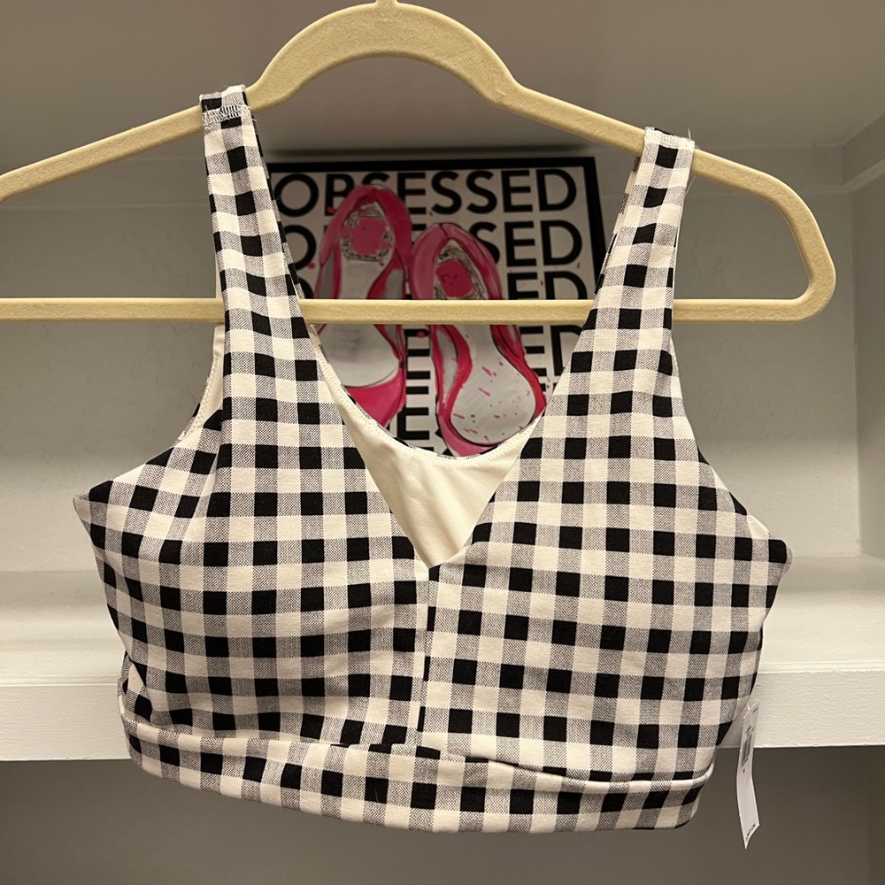 Brand new with tags! Old Navy gingham sports bra